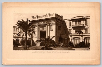 San Stefano Casino Alexandria Egypt c1910 Postcard