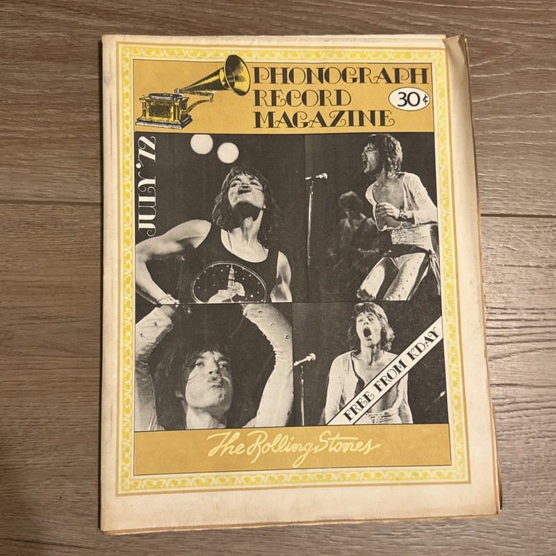 Phonograph Record Magazine JULY 1972 - THE ROLLING STONES  - KDAY