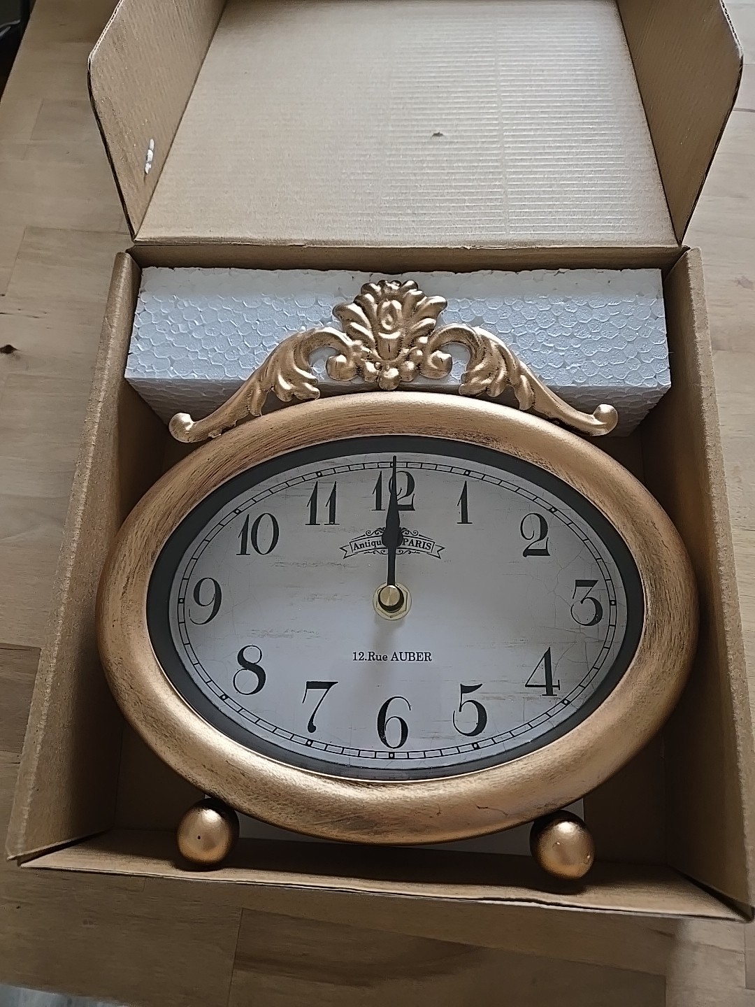 Abdurey Vintage Table Clock French-style Decorative Gold Color Metal Frame New