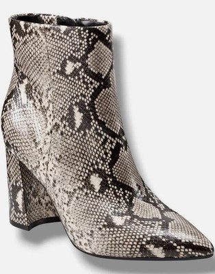 Marc Fisher Women's Brown Snakeskin Padded Comfort Boots 8.5