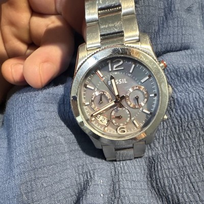 Fossil Men's Quartz Multi-Function Day/Date 44mm SS Bracelet Gray Dial 5 ATM