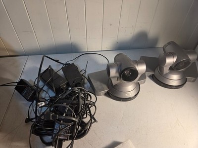 Sony EVI-HD1 HD PTZ Color Video Cameras Lot of 2 w/ Power Supplies VISCA Working