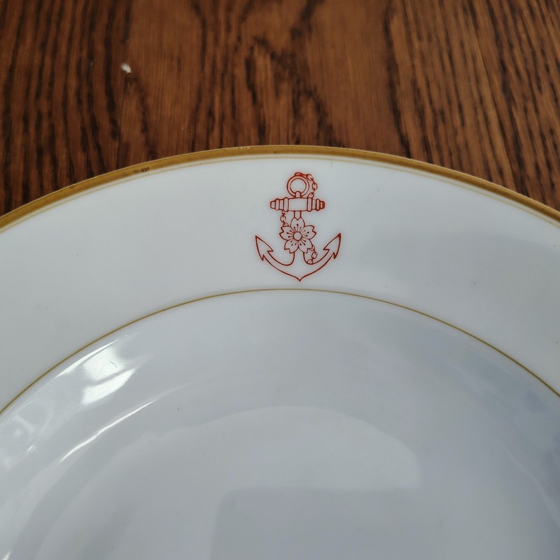 ANTIQUE 1941 JAPANESE IMPERIAL NAVY SOUP BOWL WWII  OFFICER'S MESS PEARL HARBOR