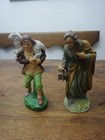 Krippefiguren, antik, 2 Stück, Höhe ca. 16 cm