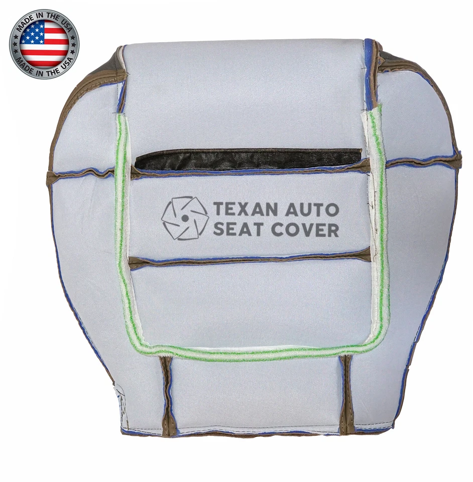 2001 2002 Ford F150 Lariat Crew Cab couro sintético capa de assento de substituição bronzeada - Imagem 3 de 4