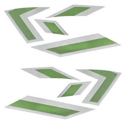 MasterCraft X-Star Boat Raised Decal Set Green Silver - 8 Piece