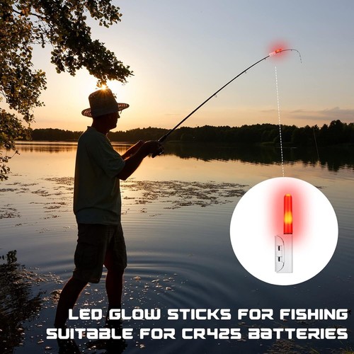 20Pcs LED Night Fishing Stick Light Rod Tip Clip Glowing Lightstick Alarm Light - Picture 8 of 19