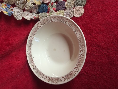 Vtg 4 Pc Taylor Smith Taylor 2 Serving Bowls 2 Cups Cream Gold Floral Filigree - Picture 9 of 15