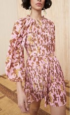 ulla johnson dress 8 new Sefia Hibiscus Fits Like Size 6. Retail $695