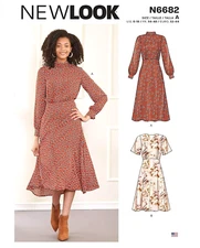 New Look 6682 Misses Dress Size 6-18  Sewing Pattern *NEW*