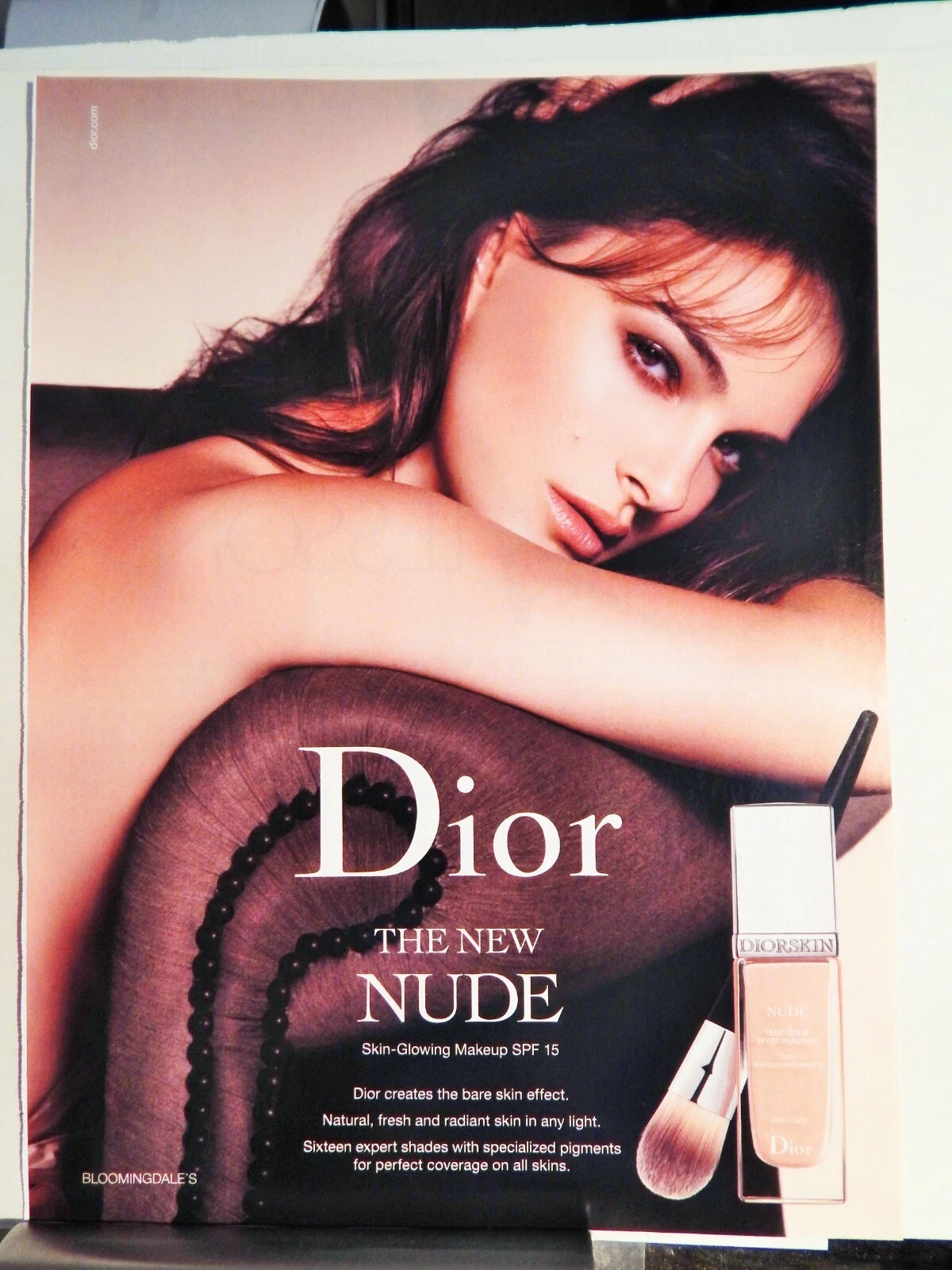 NATALIE PORTMAN POUR DIOR NUE COSMETIC MODE FINE ORIGINE VINTAGE 2012 PUBLICITÉ