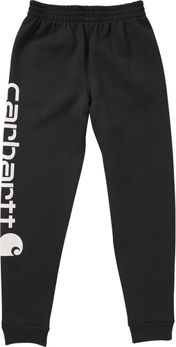 Carhartt boys Knit Long Loose Fit Sweatpants, Caviar Black Size L