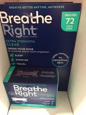 Breathe Right Extra Strength Nasal Strips 72 CLEAR Strips