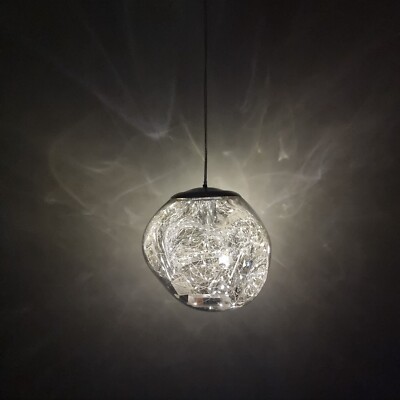 Neu iLite Silber Marmor Pendelleuchtenschirm