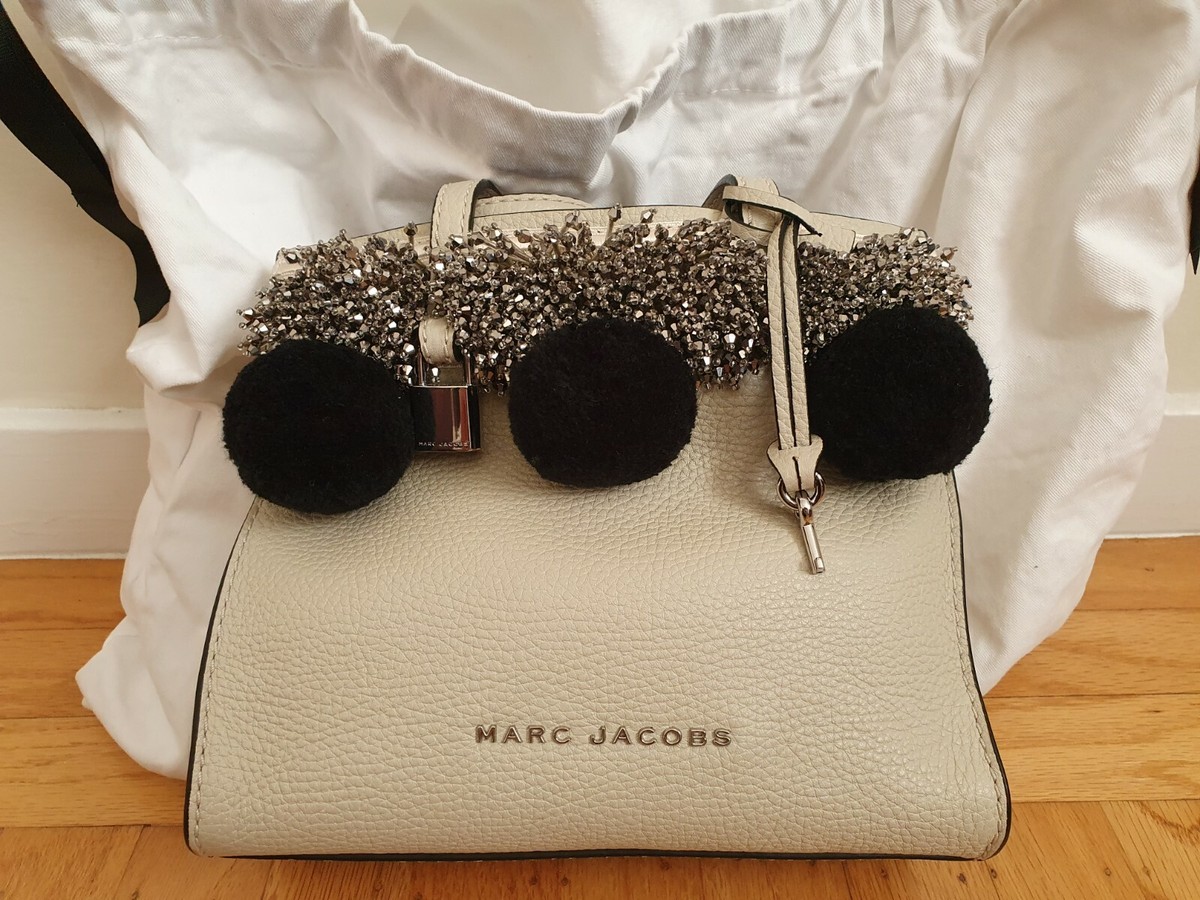 Marc Jacobs Beads and Pom Poms Mini Grind Natural Leather Cross