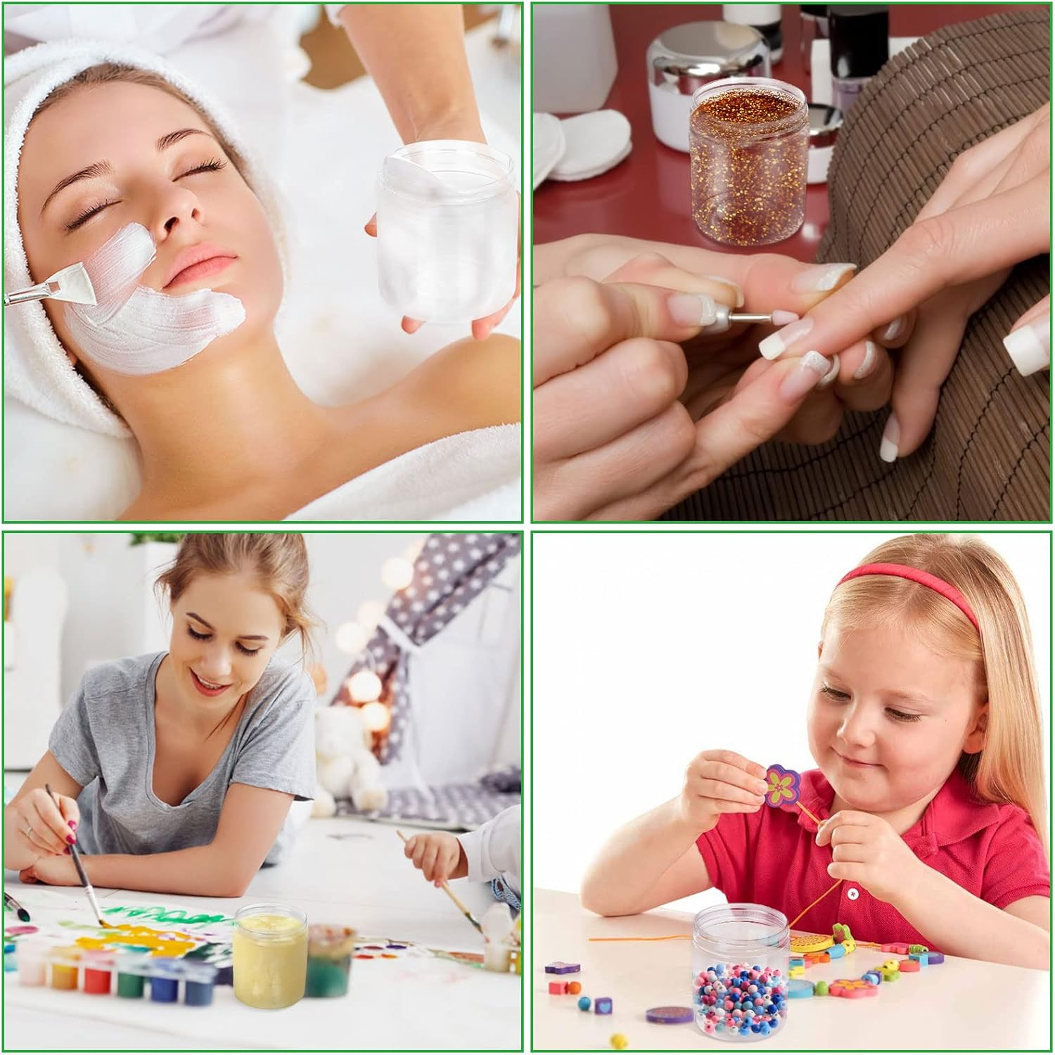 Barattoli Di Plastica Con Coperchio - 20 Pezzi Da 250ml | Ideali Per Alimenti, Crafts E Slime - Foto 6