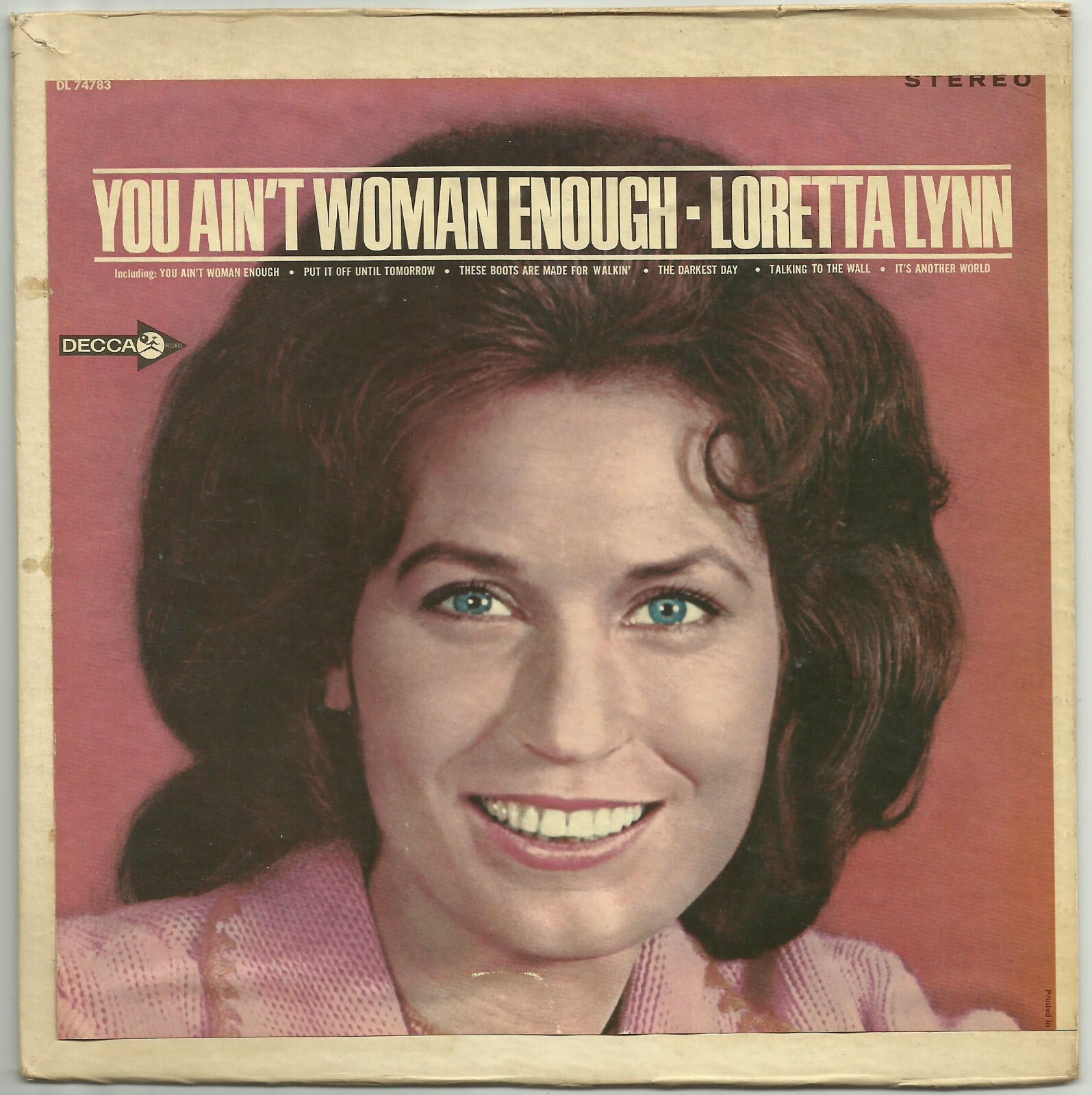Country 45 EP LORETTA LYNN You Ain't Woman Enough DECCA Stereo Jukebox 33
