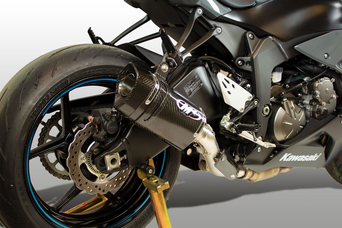 M4 Exhaust Kawasaki ZX6R 2009 through 2025 TECH1 Slip On M4 Exhaust Kawasaki ZX6R 2009 through 2025 TECH1 Slip On