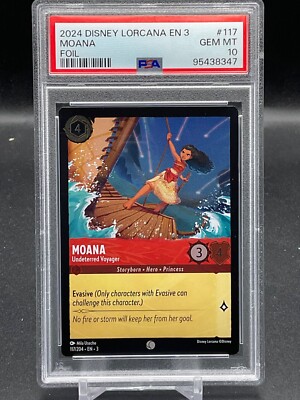 Disney Lorcana Into the Inklands Foil Card #117 Moana Undeterred Voyager PSA 10 | eBay Disney Lorcana Into the Inklands Foil Card #117 Moana Undeterred Voyager PSA 10 | eBay