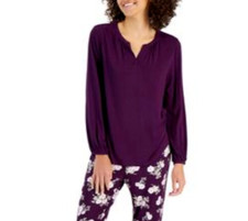 Charter Club Women's Modern Essentials Long Sleeve Pajama Top Size L 6608