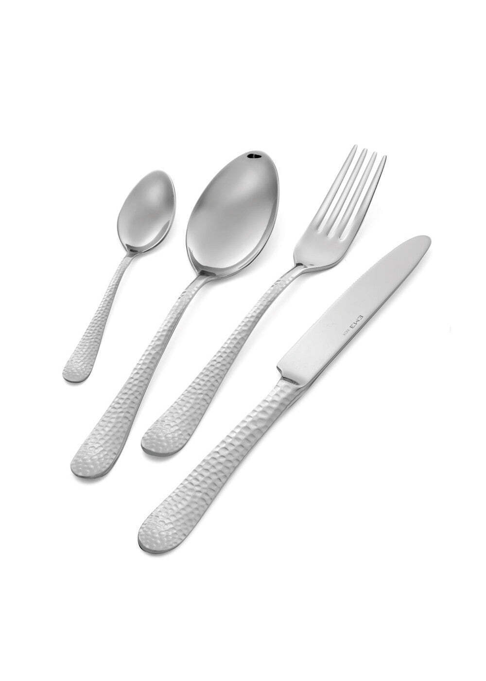 Set Posate Eme Cortina 24 pz: Eleganza Martellata Italiana 18/10