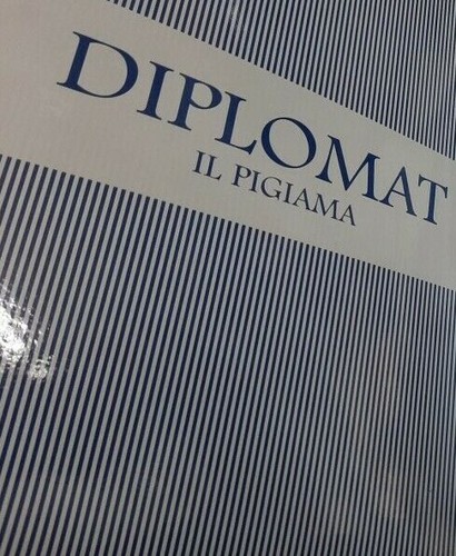 DIPLOMAT PIGIAMA UOMO APERTO GIACCA CLASSICO STOFFA POPELINE 100% COTONE LEGGERO - Foto 2 di 10