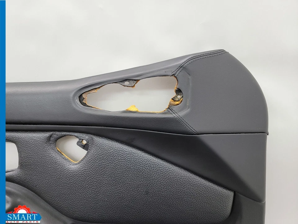 BMW Z3 Roadster Interior Door Panel Trim Cover Leather Black Set L + R 98-02 OEM - Image 4 of 4