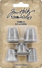 Idea-Ology Metal Thimbles 5/Pkg-Mixed Sizes