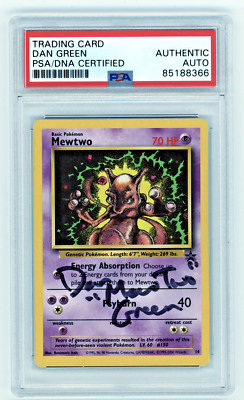 PSA Signed Dan Green Mewtwo Wizards Black Star Promos 14 | eBay
