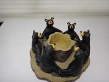 BearFoots Circle of Bears by Jeff Fleming Big Sky Carvers Votive Candle Holder