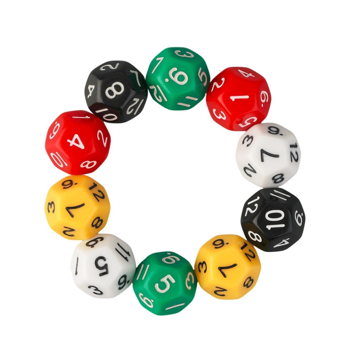 10Pcs 12 Sided Dice Multi Sided Dices, Multipurpose Table Games