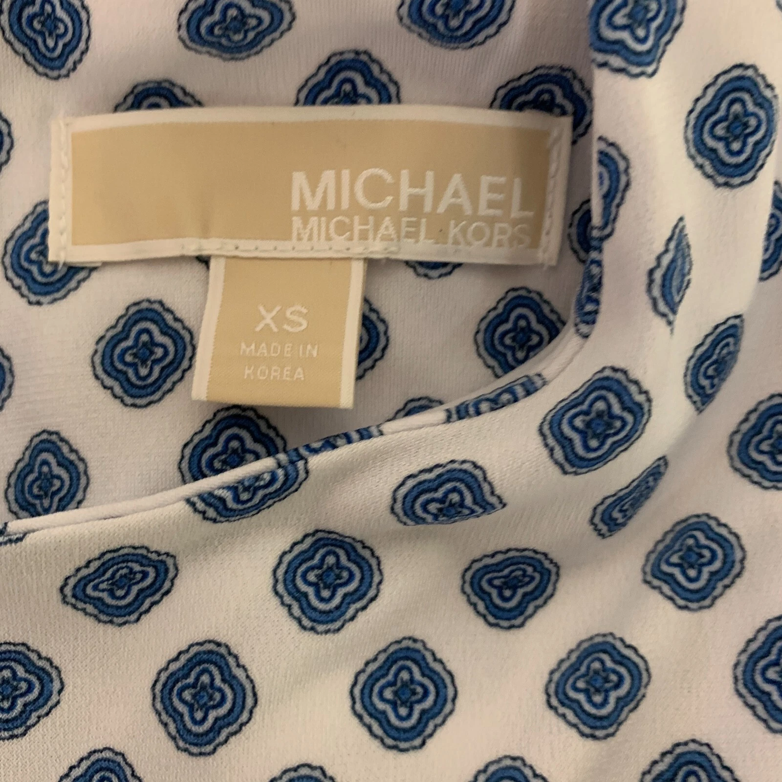 Abito tubino Michael Kors donna XS multicolore boho bohemien stampa artistica elasticizzato