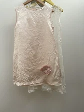 Elodie & Elvis 2 In 1 White Lace And Blush Pink Dress Size 6 Girls STUNNING!!!