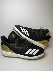 NEW Size 13 Adidas Baseball Metal Cleats Black Gold White Icon 4 Cleat CG5148 | eBay