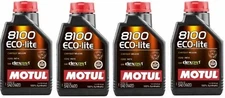 Motul 108534 8100 Eco-lite 0W-20 Synthetic Engine Oil - 1 Liter Bottle (4 PACK)