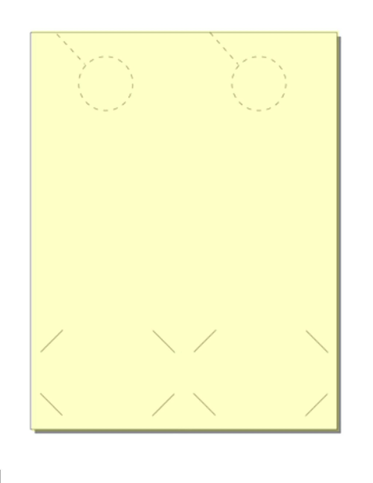 Business Card Door Hangers - 250 Yellow Sheets, 2-Up on 8.5x11