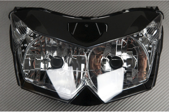 Optique phare avant Kawasaki Z750 ZR750L feux de route et croisement moto 2007-2013