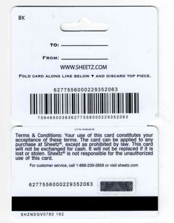 Sheetz Gift Card - Why the Sheetz Not Treat Yourself ? - Collectible