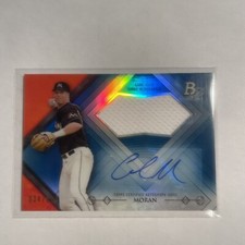 2014 Bowman Platinum Jumbo Relic Blue Refractor /199 Colin Moran #AJR-CM Auto
