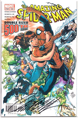 AMAZING SPIDER-MAN #500 DYNAMIC FORCES SIGNED J SCOTT CAMPBELL DF COA MARVEL