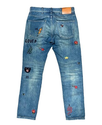 GUCCI Symbol Denim Jeans Men 