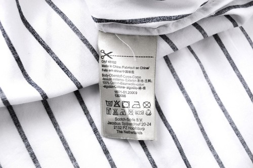 Scotch&Soda Ams Couture Camisa Hombre XL Algodón Blanco Rayas Manga Larga - Imagen 7 de 8