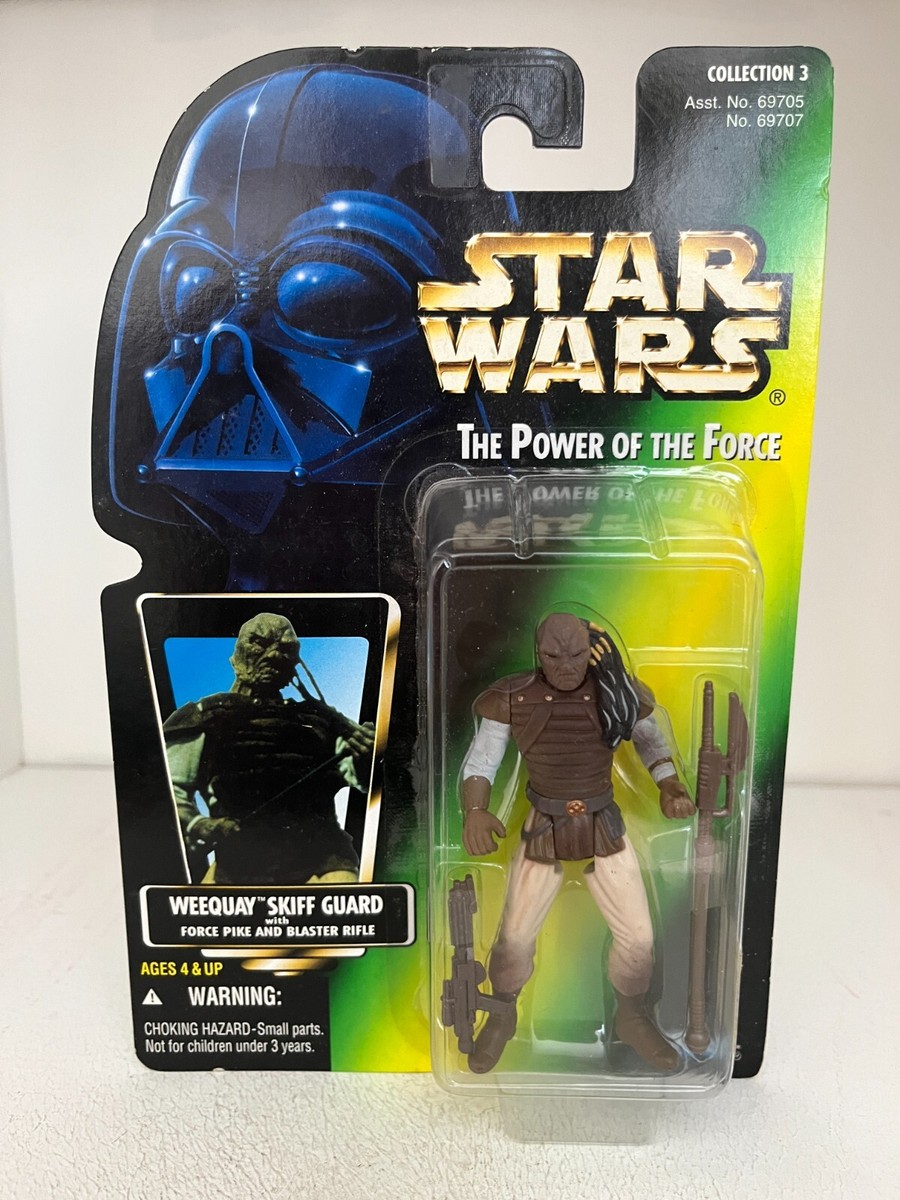 STAR WARS POWER OF THE FORCE SERIES WEEQUAY SKIFF GUARD ACTION