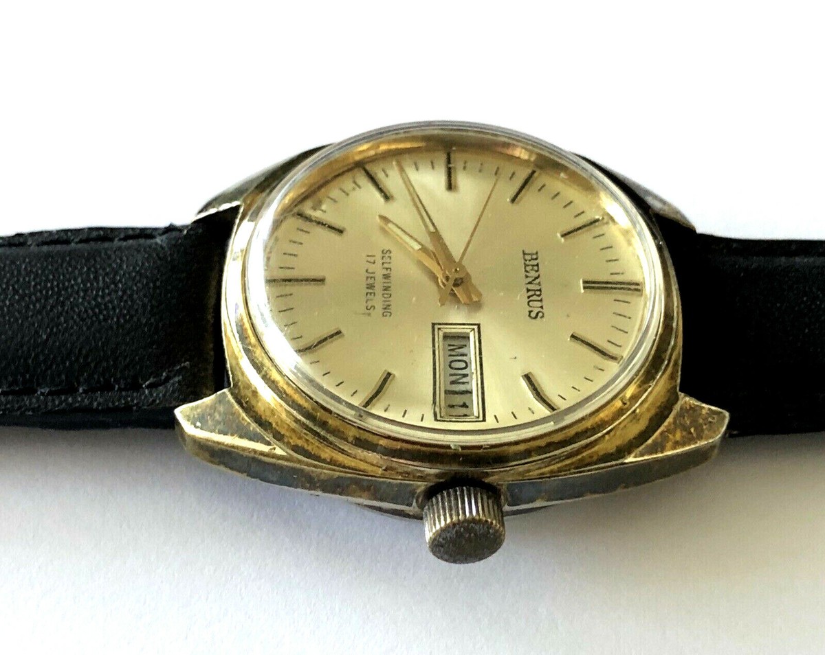BENRUS 手巻き ベルト無し　日付カレンダー△ A511 Classy Vintage Benrus 5026A Japan 17j Selfwinding Mens Watch
