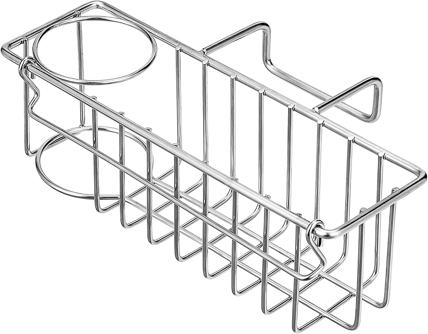 Sponge Holder Movable Brush Holder Dish Cloth Hanging Caddy Organizer Rack Bin