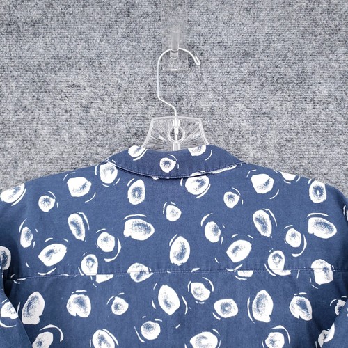VINTAGE Guess Button Down Shirt Mens L Large Blue Georges Marciano Pattern - Picture 10 of 11