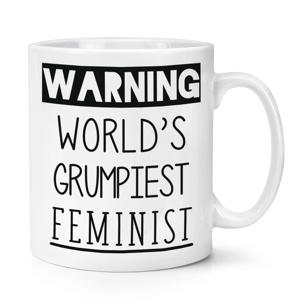 Warnung World's Grumpiest Feminist 284Ml Becher Tasse MüRrisch Toll Best Lustig-image