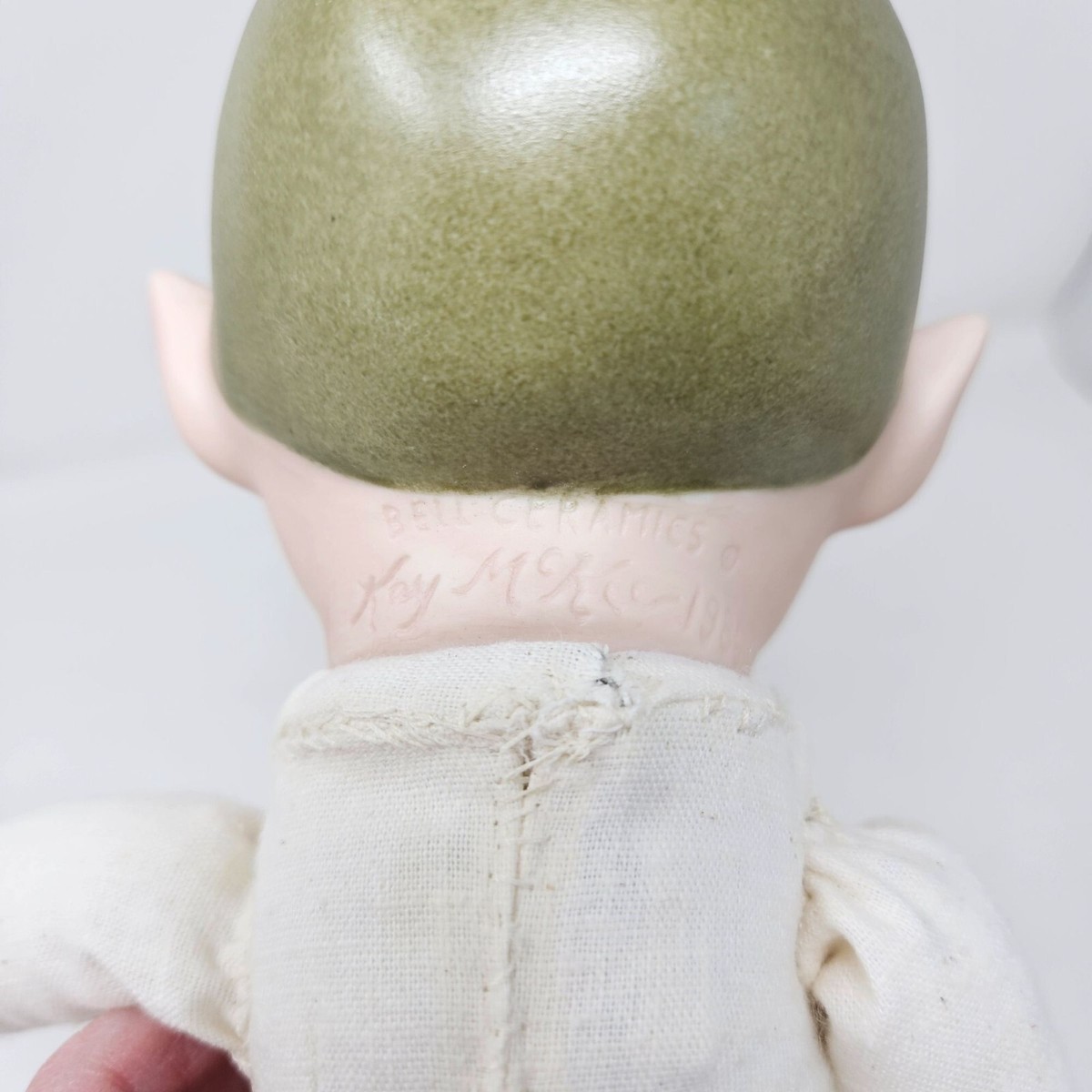 1986 Bell Ceramics Kay McKee Pixie Elf Green Eyes 12 1986 Bell Ceramics Kay McKee Pixie Elf Green Eyes 12