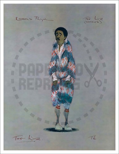 DISFRAZ DE PELÍCULA THE WIZ (6) BOCETOS DE TONY WALTON - REIMPRESIÓN VINTAGE - Imagen 7 de 7