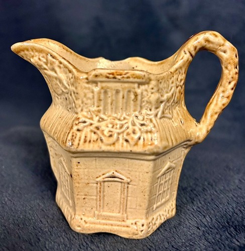 19th-C Brampton Derbyshire Salt Glazed Stoneware Novelty Jug 9cm High C-1840 - Picture 4 of 12